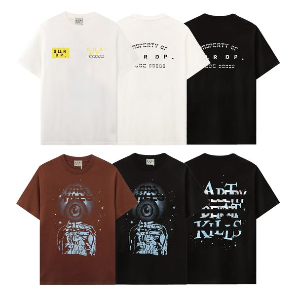 23SS Galerilerin Tasarımcısı Moda Tişörtleri Erkek Kadın Tees Marka Kısa Kollu Hip Hop Sokak Giysesi Üstler Giyim Giysileri D-15 Boyutu XS-XL