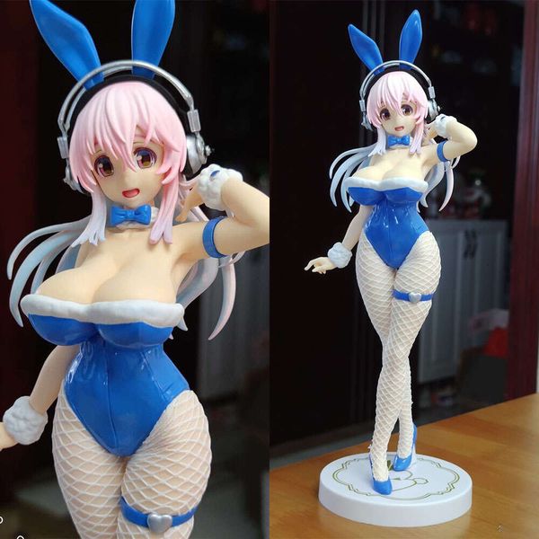 Fingerspielzeug 30 cm japanisches Mädchen Super Soniko Anime-Figuren Blue Bunny Girl Ver. PVC-Actionfigur, Erwachsenenkollektion, Modellspielzeug, Ornamente