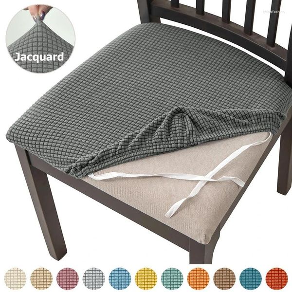 Cadeira cobre jacquard assento almofada capa milho kernel tecido estiramento para sala de jantar escritório cozinha spandex redondo protetor de fezes