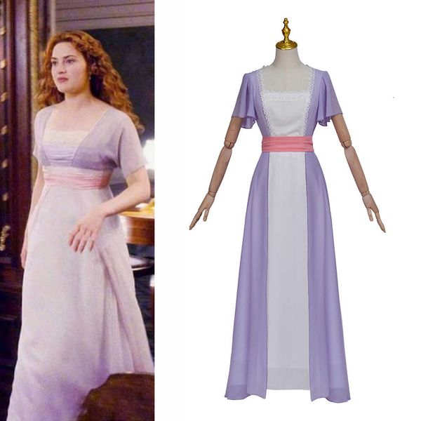 Titanic Rose Dewitt Bukater Costume Cosplay Abiti Abito da sera per feste di carnevale di Halloween