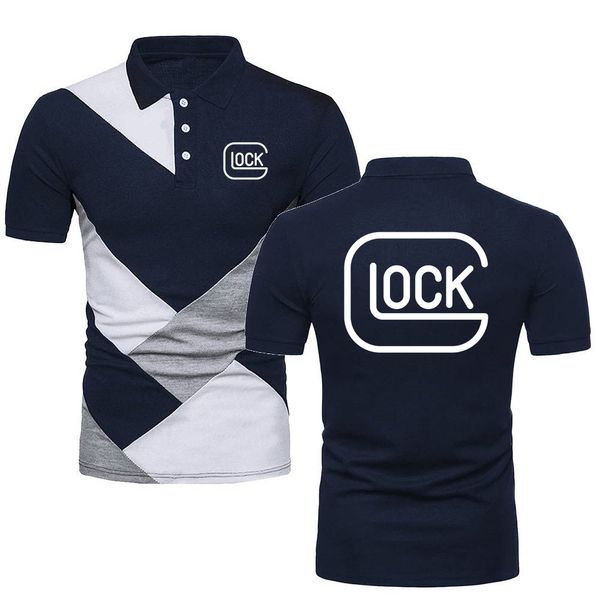 Polo Shirts Men Streetwear Glock Shoot Hunting Jungle Top Tees Airsoft Excuking Pistol Police militare Contrasto Colore Polo