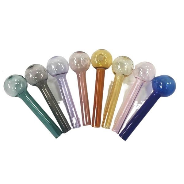 20 PCS 4 polegada /10 cm Cachimbos Coloridos Pyrex Vidro Queimador de Óleo Tubo de vidro tubo de erva tabaco tubo