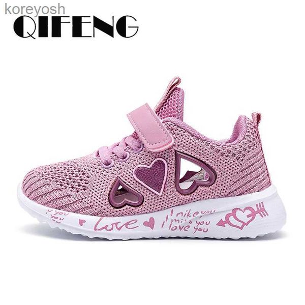 Athletische Outdoor 2023 Mädchen Casual Schuhe Leichte Mesh Turnschuhe Kinder Sommer Kinder Herbst Tenis Nette Sport Cartoon Weibliche Lauf Socke schuhe 8L231017