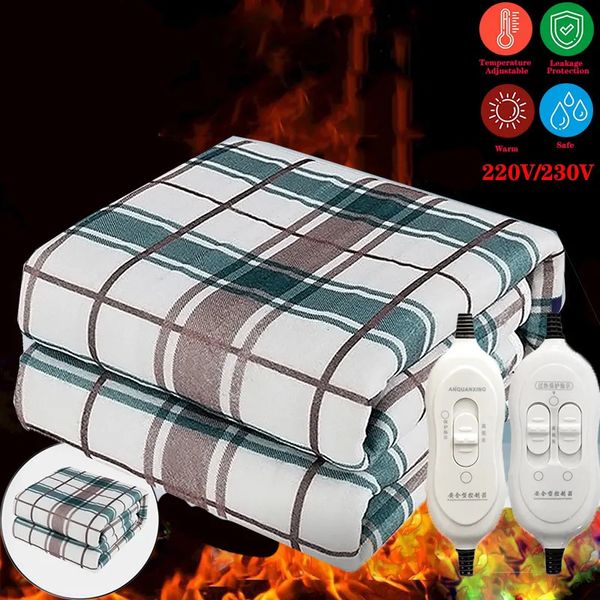 Coperta elettrica Coperta elettrica 220v Casa Camera da letto Tappetino riscaldatore termico Materasso riscaldante Termostato invernale Cuscino più caldo Temperatura costante 231016