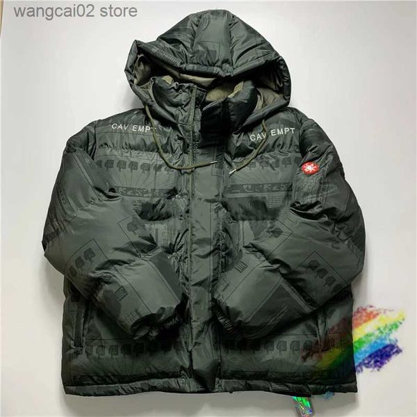 Мужские пуховые парки 2022FW CAV EMPT CE Cavempt PUFFER JACK Парки Мужчины Женщины 1 1 Пуховик лучшего качества CAVEMPT Пальто Верхняя одежда Одежда T231017