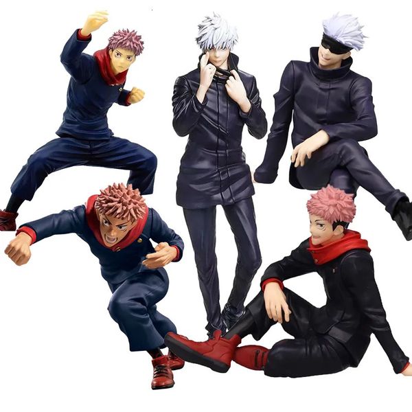 Kunst und Handwerk 5 Stile Jujutsu Kaisen Figur Itadori Yuji Actionfigur Gojo Satoru Figur PVC Sammlung Modell Spielzeug Anime Geschenke für Jungen 231017