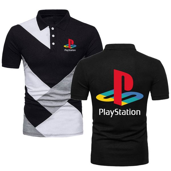 Giovani Golfennis Polo Shirts PS Men's Thirts Blome Sleeve Toptees Xbox Game PlayStation Style Contrast Color Polo