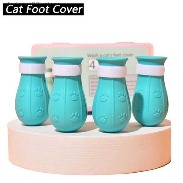Kedi Kostümleri Kedi Ayağı Pençe Kapağı Anti-Çizgiye Dönüş Bezi Tıraş Pençe Koruyucu Botlar Banyo Tıraş Evcil Malzemeleri YQ231017