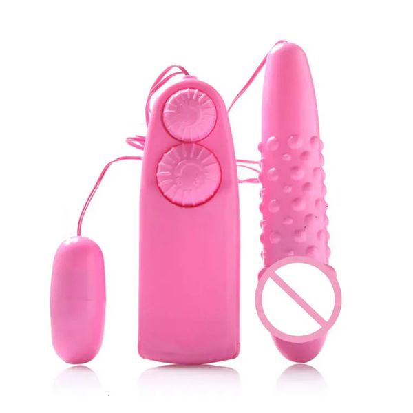 Erwachsene Spielzeug 2 Eier Vibrator Fernbedienung Klitoris GSpot gepunkteter Dildo Masturbation Sexprodukt Bullet Triple Vibrating Sex für Frauen 231017