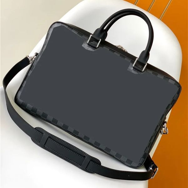 Designer Luxus-Einkaufstasche Aktentasche N50200 PM Bags 2-Wege-Tasche Porte Dokumente Business Plaid Doppelgriff-Tragetaschen mit langen Riemen Einzelschulter-Handtasche 7A-Qualität