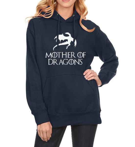 2018 frühling Winter Sweatshirt Fleece Hoodies Für Frauen Gedruckt Mutter Der Drachen Mode Hip Hop Marke-Kleidung Streetwear