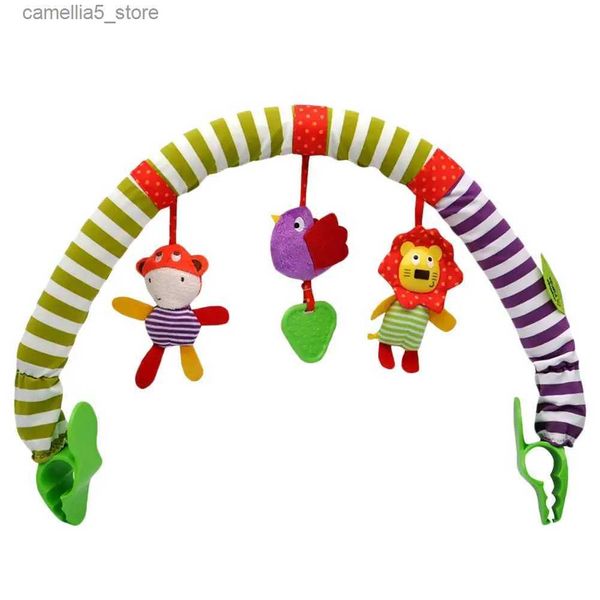 Cep telefonları# bebek oyun kemer beşik asılı çıngıraklar oyuncaklar araba koltuğu arabası karyolası spiral oyuncak karikatür hayvan hayvan seyahat oyunu küçük çocuk için hediye q231017