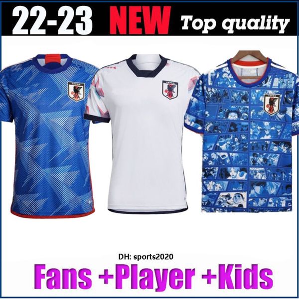 Japan 2022 Fußballtrikots MINAMINO NAGATOMO HARAGUCHI YOSHIDA TSUBASA 2023 ATOM Nigo Sonderedition 22 23 Fußballtrikot OSAKO Herrenset Kinderset Spieler Fans Frauen Top