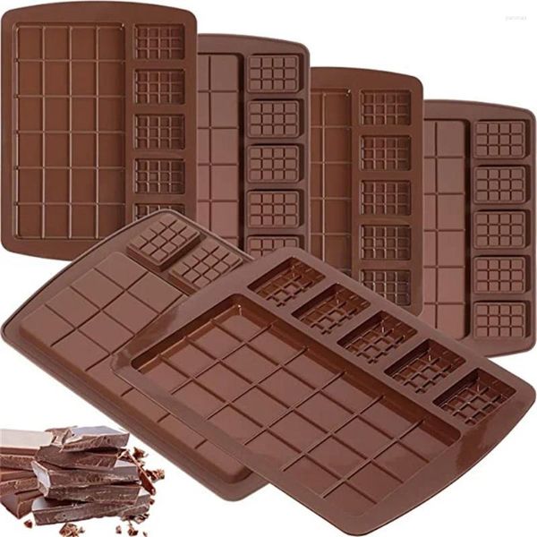 Moldes de cozimento Molde de silicone 2 tamanhos Waffle Chocolate Fondant Patisserie Candy Bar Mold Bolo Modo Decoração Acessórios de cozinha