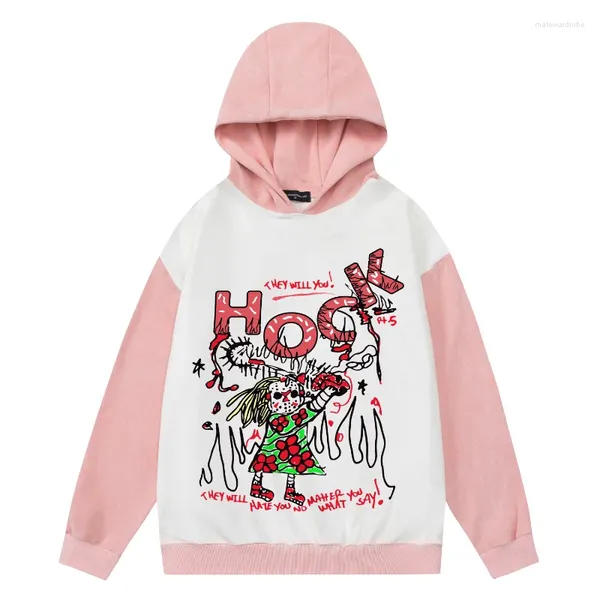 Felpe con cappuccio da uomo 2023 uomo autunno Streetwear felpa con cappuccio divertente cartone animato grafico Harajuku Anime pullover con cappuccio Hip Hop Hipster