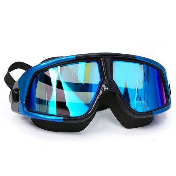 gözlük profesyonel büyük çerçeve yüzme gözlük miyopi kaplama lens anti-fog diopter dalış gözlükleri anti-uv erkek kadın gözlük vakası 231017