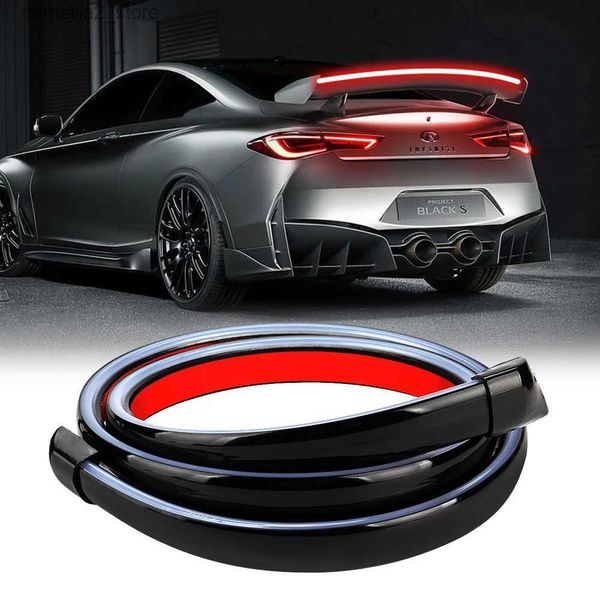 Задние фонари автомобиля OKEEN Auto Car Led Spoiler Light Задний комплект для губ Universal Black Carbon Fiber Задний багажник Стоп-сигнал Стоп-сигнал для вождения 12V Q231017