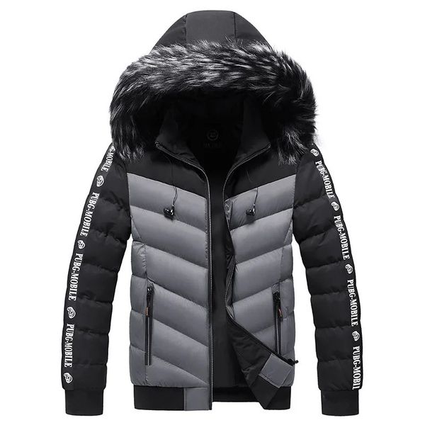 Parkas masculinas com capuz jaquetas de inverno com fones de ouvido moda quente casacos masculinos ao ar livre à prova de vento 5xl 231017