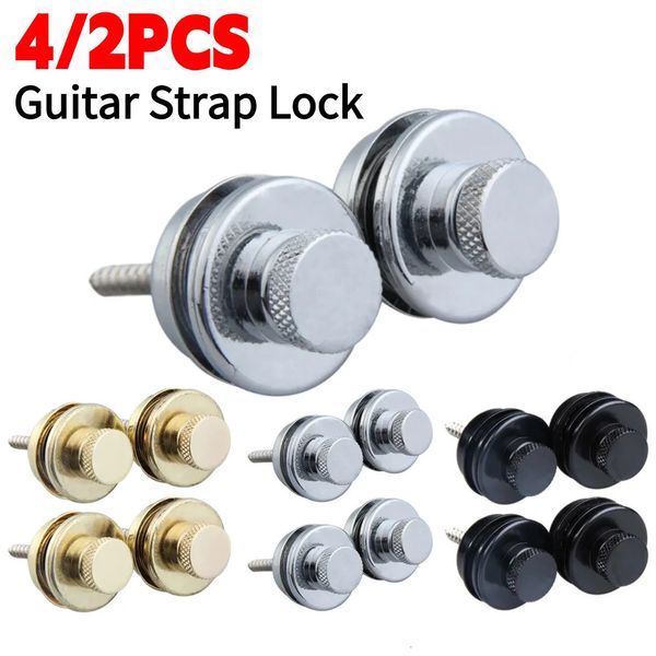 Outros artigos esportivos 4 2 PCS Guitarra Elétrica Straplock Flat Head Guitars Strap End Unhas Antiderrapante Substituição Acessórios para Instrumentos Musicais 231017