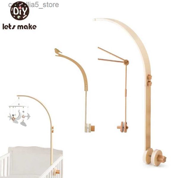 Mobiles# Baby Holz Vogel Form Bett Glocke Halterung Mobile Hängen Rasseln Spielzeug Kleiderbügel Baby Krippe Mobile Bett Glocke Spielzeug Halter arm Halterung Geschenke Q231017