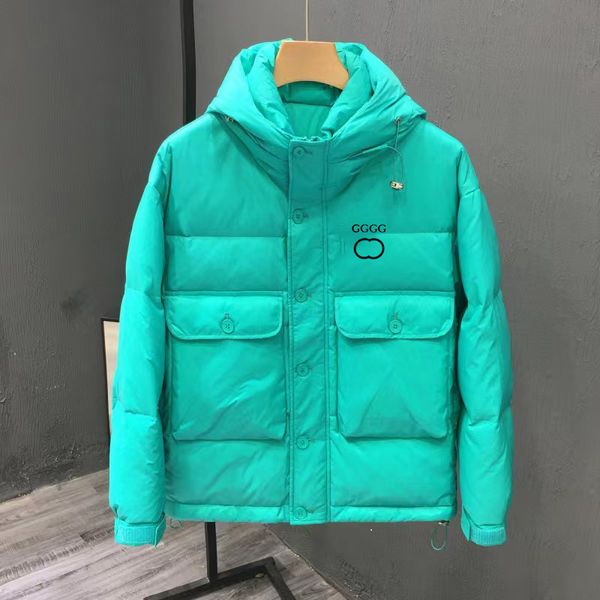 Casaco de penas de ganso de inverno Top QualityMens Moda parka Windstopper impermeável Tecido avançado Grosso doudoune com pele de lobo real Mantenha quente