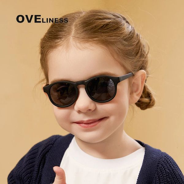 Sonnenbrille 2024 Mode Kinder Sonnenbrille Kinder Polarisierte Sonnenbrille Jungen Mädchen Brille Silikon Sicherheit Baby Shades UV400 Brillen 231017