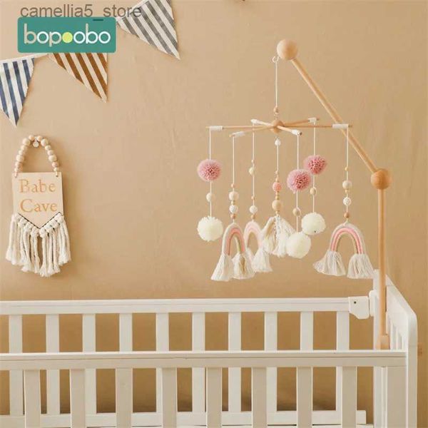 Mobiles # Neonati Culla Letto Campana Cartone animato Forma arcobaleno Giocattolo Sonaglio per bambini Giocattolo 0-12 mesi Musical Mobile Bambino Sonaglio Giostra per regalo per bambini Q231017