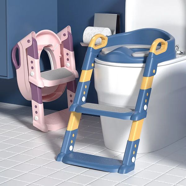 Sitzbezüge Treppenstil Kindertoilette Junge und Mädchen Baby Klappständer Tritthocker Kinderschritt Sitzring Toilette Töpfchen Sitze 231016