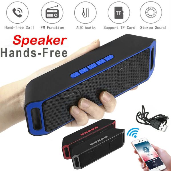 Altoparlanti portatili Mini altoparlante wireless Bluetooth Amplificatore Subwoofer stereo TF USB Microfono incorporato Dual Bass per esterni/feste 231017