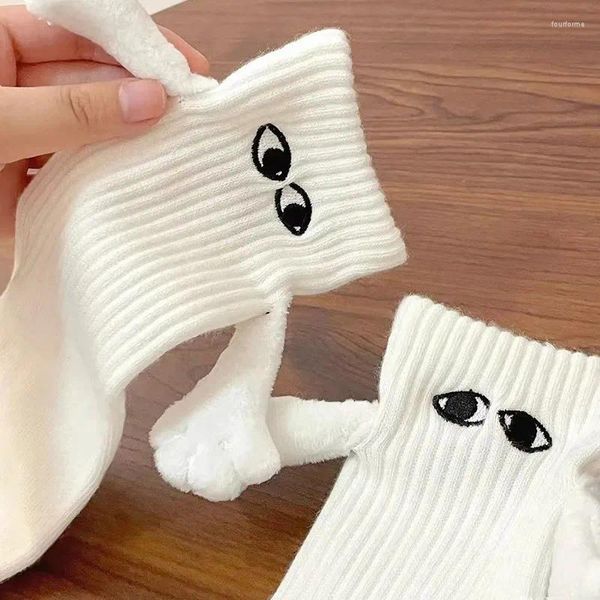 Frauen Socken Ammug Baumwolle Atmungsaktiv Bequem Puppe Augen Paar Magnetische Club Promi Ins Zehe 1 Paar Cartoon