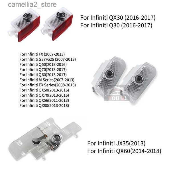 Luci posteriori per auto LED Car Door Welcome Light Shadow Lamp per Infiniti QX30/50/70/56/80/60 Q30 G37/G25 Q50/70/60 M/EX Series JX35 Proiettore laser Q231017