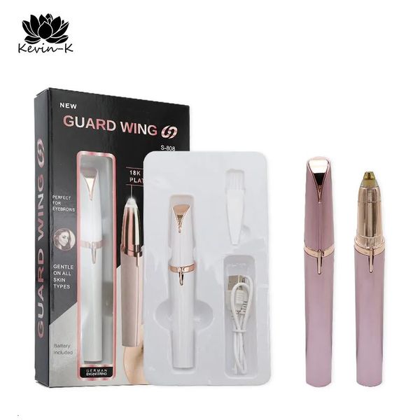Kaş düzeltici elektrikli şarj edilebilir güzellik bayanlar mini tıraş makinesi epilator kompakt kalem şekli tıraş bıçağı taşınabilir 231016