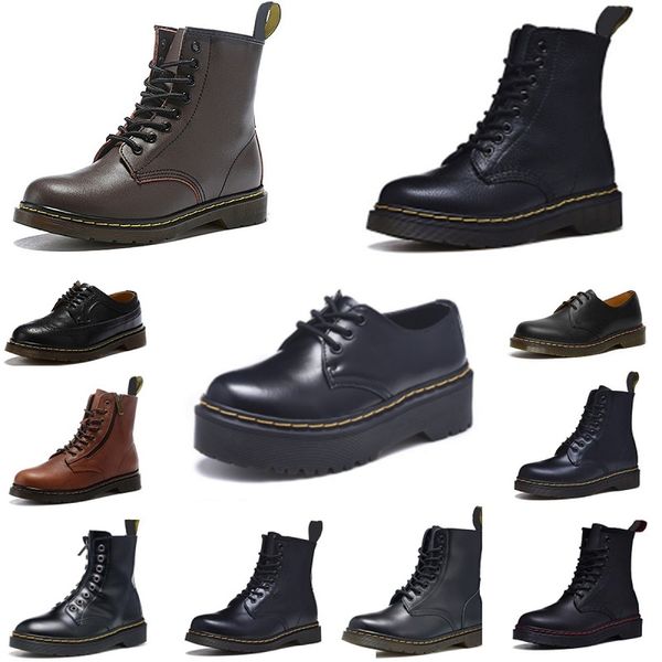 1460 Doc Martins ботинки мужские женские дизайнерские ботинки Airwair на платформе до щиколотки Martin черные, зеленые, белые, гладкие кожаные ботинки, зимние, снеговые, теплые туфли на открытом воздухе, кроссовки 35-44