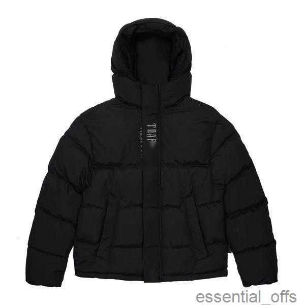 Trapstars London kod çözülmüş kapüşonlu puffer 2.0 gradyan siyah ceket erkekler işlemeli termal kapşonlu erkekler kışlık ceket üstleri xs-xlllwxk