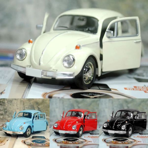 Kunst und Handwerk ZK20 Neueste Ankunft Retro Vintage Käfer Diecast Pull Back Auto Modell Spielzeug für Kinder Geschenk Dekor Niedliche Figuren Miniaturen 231017