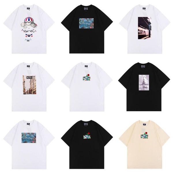 Oversize New Kith Tokyo Shibuya Box T-shirt Uomo Donna Street View di alta qualità Stampa Camicie Tee Tops T-shirt oversize Oversize254p