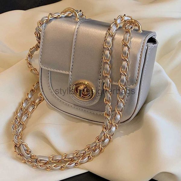 Cross Body Mini Silver Cute Leather Crossbody Bags para Luxo 2023 Moda Feminina Bolsas de Corrente e Sacos de Comutação Diária elegantesdesignerbags