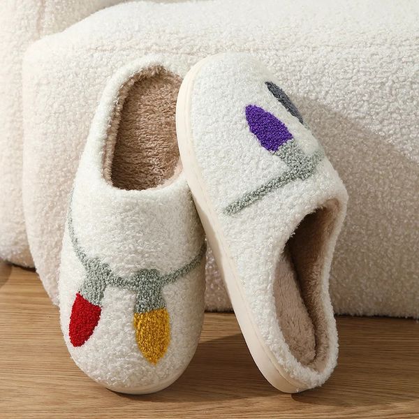 Chinelos Adorável Berinjela Chinelos de Algodão Inverno Senhoras Chinelos de Algodão Natal CottonSlippers Inverno Fofo Casal Interior Chinelos 231016