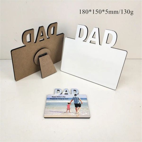 Оптовая продажа, сублимационная пустая фоторамка из МДФ, деревянная доска для фотографий с надписями, сублимационная белая рамка для семейного домашнего альбома, элемент теплопередачи