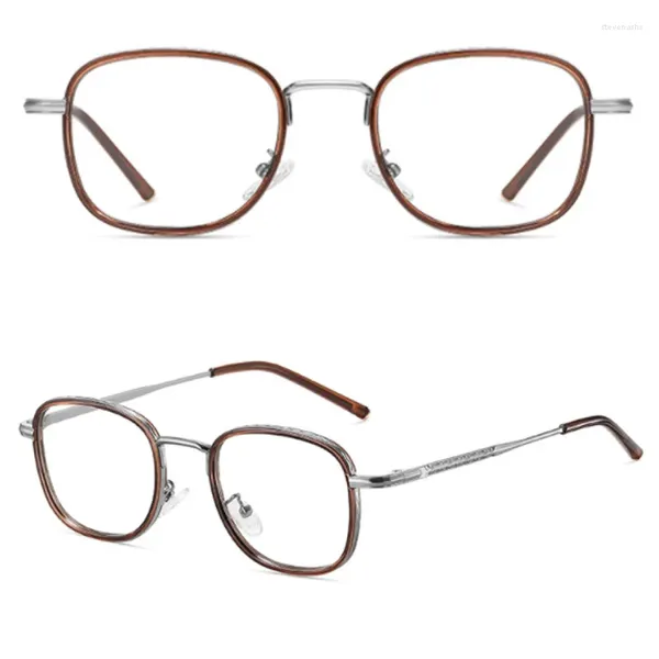 Sonnenbrille 2023 Klassische Metall Männer Frauen Fashional Optische Gläser Rahmen Licht Anti Blue Ray Plain