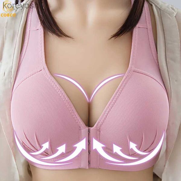 Maternidade Intimates Roupas de Maternidade Sutiã de Enfermagem Tipo Fivela Frontal Sem Anel de Aço Sutiãs Para Mulheres Embelezando As Costas Tamanho Grande Cueca BrasL231017