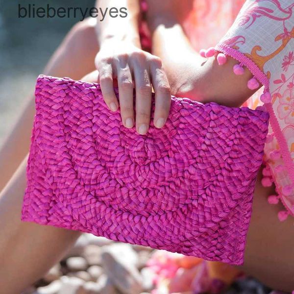 Модная соломенная сумка через плечо для тканых сумок из кукурузного меха, красочная летняя пляжная сумка, повседневная 2023blieberryeyes