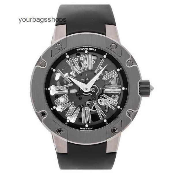 Relógio de pulso masculino moissanite relógio de pulso richardmill montre rm033 rm033 extra plano automático titânio masculino cinta relógio rm033 al ti ns49