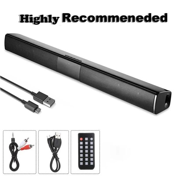 Alto-falantes portáteis 20W TV Sound Bar com fio e sem fio Bluetooth Home Surround SoundBar para PC Theater Speaker 231017