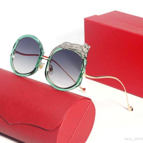 Новые солнцезащитные очки Golden Leopard для женщин, дизайнерская круглая розовая прозрачная оправа для солнцезащитных очков, большие очки, вечерние модные показы UV400 3010 РАЗМЕР 60 17