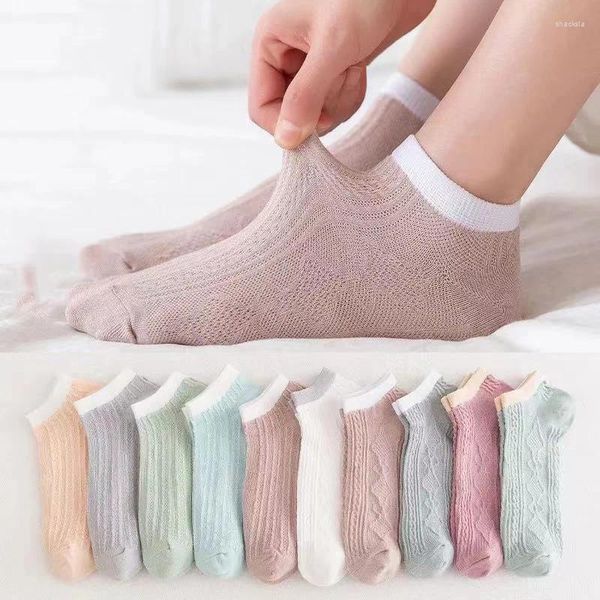 Frauen Socken Marke 10Pairs Frühling Sommer Nette Japanische Boot Flach Mund Low Cut Baumwolle Ins Flut Dünne Söckchen meias