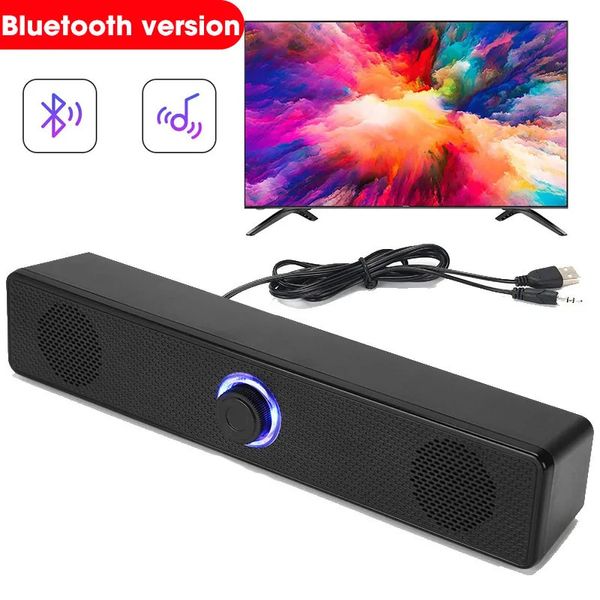 Alto-falantes portáteis Sistema de som de home theater Bluetooth Speaker 4D Surround Soundbar Computador para TV Box Subwoofer Música estéreo 231017