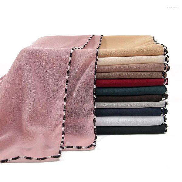 Lenços Malásia - vendendo lenço de chiffon de cor sólida para mulheres hijab macio e respirável