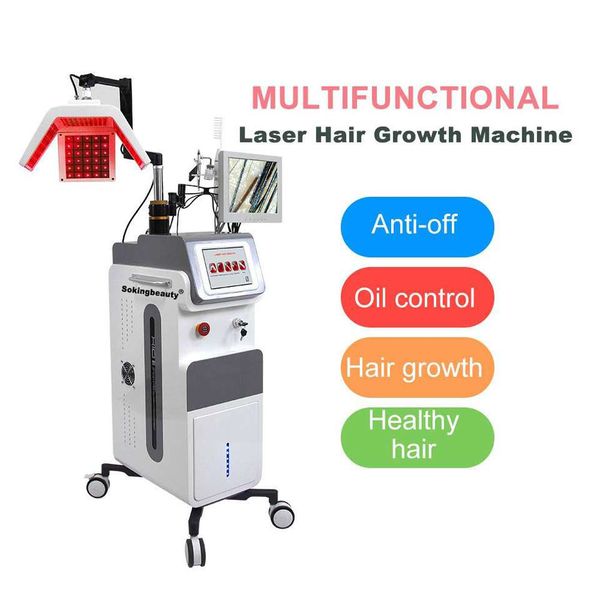 Grande serie di brodo da 650 nm per capelli laser macchina ricrescita per il trattamento per la perdita di capelli Trattamento del cuoio capelluto per la crescita dei capelli per il salone clinica di bellezza spa di bellezza spa di bellezza