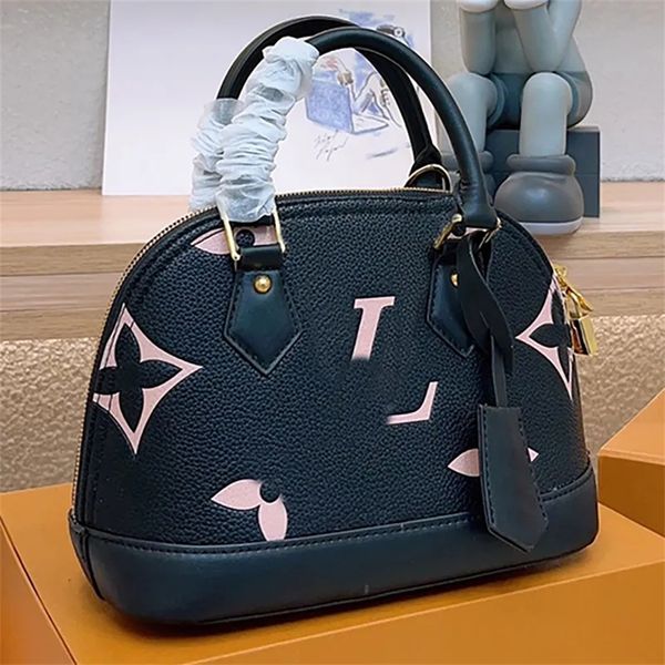 Luxurys Designer Shell-Taschen mit Schloss Alma BB Mode Frauen Schulter Messenger Bag Geprägtes Leder Handtaschen Damen Kosmetik Umhängetaschen Geldbörse Geldbörse